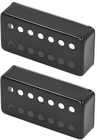 2 Stück Humbucker-Gitarren-Tonabnehmer-Abdeckungen, 14 Löcher, Metall-Humbucker-Tonabnehmer-Abdeckung für Alle 7-saitigen Gitarren