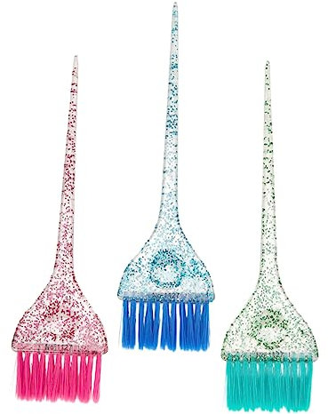 Beatifufu Kristallähnliche Haarfärbebürsten Zufällige Farbe für Friseure und Haarfärbung zu Hause 3 Stück-pack aus PC Leicht zu Reinigen Einfach zu Benutzen