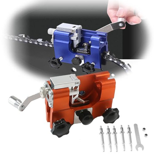 Nematyta Chainsaw Chain Sharpening Jig,Sherum Chain Saw Sharpener,Chainsaw Sharpener Jig,Sherum Saw Sharpener,Hand Cranked Chainsaw Sharpener,Chainsaw Chain Sharpener Jig (Large)