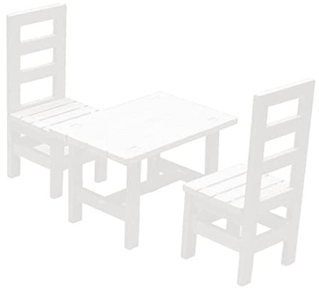 Baoblaze Puppenhausmöbel Set für 1:6 Figuren, Modernes Esszimmerdesign, Weiß