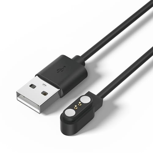 Mugust Câble de charge magnétique universel pour montre intelligente, accessoire USB 2 broches pour montre intelligente/tracker de fitness, compatible Poli Pitch 2,5mm - 3mm