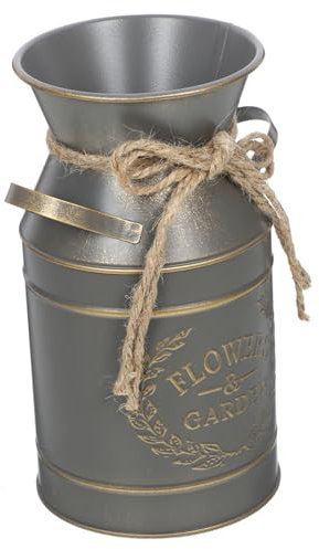 OFFSCH Seau à Fleurs Fer Campagne Seau à Plantes Rétro Vase à Composition Pot De Fleurs Vintage Décorations De Porche Métallique