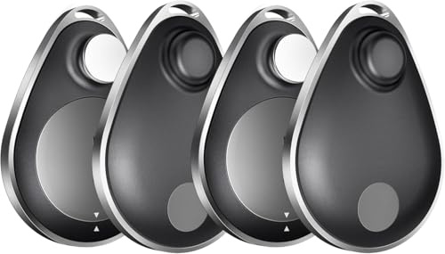 Utag Lot de 4 traceurs GPS pour enfants, localisateur de clés fonctionne avec Apple Find My (iOS uniquement), protection de la vie privée, mode perdu, étanche, traqueur Bluetooth pour enfants,