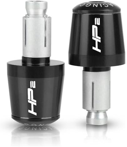 UTONGMU Für BM&W HP2 Enduro ABS 2005-2008 Motorrad Griff Bar End Lenker Griffe Enden Sliders Kappe Stecker Slider Gegengewicht Abdeckung Lenkergewicht(Black)
