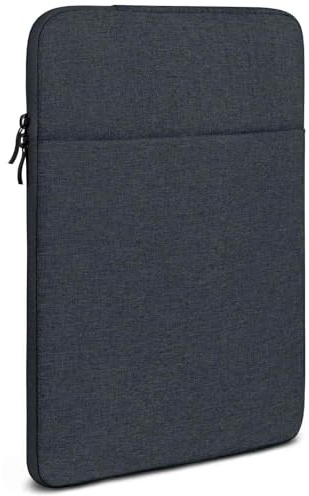 moex Tablet Hülle für Samsung Galaxy Tab S10 Ultra Tasche mit Reißverschluss und Fach für Zubehör, Nylon Stoff Sleeve weich Gepolstert, Schutzhülle Minimalistisch Dash Case, Anthrazit