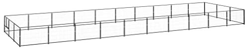 DYRJDJWIDHW hundebox kleine Hunde,knuffelwuff hundebox,Hundezwinger Schwarz 30 m² StahlEntworfen für Garten und Terrasse.