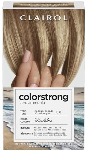 Clairol Colour Strong Permanent Hair Dye - 8.0 Medium Blonde