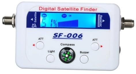 Receptor de satélite Buscador de satélite Digital medidor de señal de satélite Mini medidor de buscador de señal de satélite Digital con pantalla LCD Satfinder Digital para Antenas de Sistemas de Rece