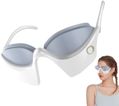 Smart Eye Massager, Augenmassagegeräte mit Augenabdeckungsgläser erhitzte | Wiederaufladbares Schönheitsgerät Schlafmasque, 360 -Grad -Schattierung Massage für die Erleichterung von Mü