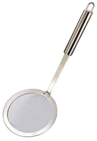 Didiseaon Espumadera De Cocina Skimmer De Acero Inoxidable 14 Cm, Colador Para Freír y Escurrir Alimentos, Mango Largo Resistente, Accesorio Práctico Para Cocinar y Freír Alimentos