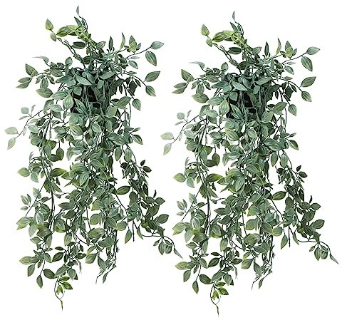 POPETPOP 2pcs Fake House Plant Artificial Hanging Plants for Garden for Indoors Unique Design for Home Decor