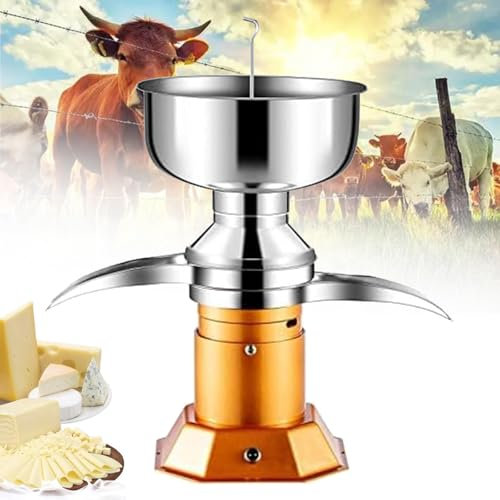 MTTXY Separatore di Crema Elettrico, Macchina da Separatore di Latte e Burro alla Crema, Macchina Centrifuga Professionale con Ciotola da Latte da 8 Litri per Capre Mucche Latte Domestica Case