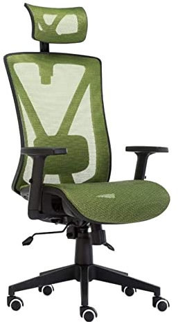 office chair Computer Mesh Chair Office Chair High Back Gaming Chair Work Chair Adjustable Headrest Swivel Chair Lift Chair Chair (Green)
