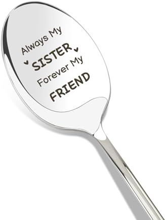Kolovki Sister Birthday Gifts Big Sister Gifts from Aults Sisters Presents from Brother Galentine Christmas Xmas Sisters 20 30 40 50th Birthday Valentines Day Graduation Teaspoon,Coffee Spoon