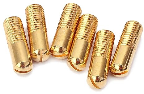 Gitarren Humbucker Schrauben Vergoldet für Gitarre | Eisen, Größe 1,75x0,5x0,5cm, Rostbeständig, Leicht zu Montieren, 6 Stück-pack
