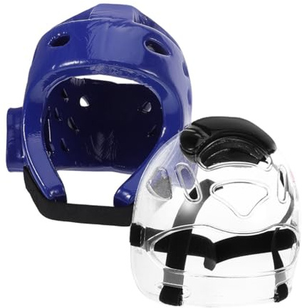 TOBBOMEY Casco Protettivo per Bambini per Taekwondo e Karate Imbottitura in Spugna e Pu, Design Leggero e Regolabile, per Allenamento e Pratica Sportiva