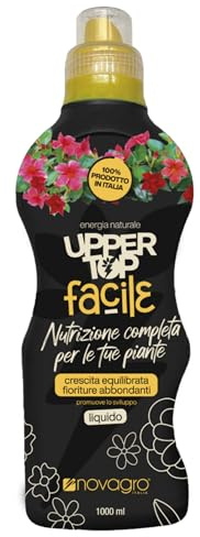 NOVAGRO UPPER TOP FACILE – Concime Liquido Professionale per Piante Rigogliose e Fioriture Spettacolari | Formula Equilibrata con Energia Naturale | 100% Made in Italy – Flacone 1L (1)