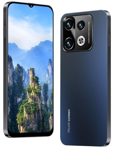 JtQtJ 4G Smartphone Without Contract, 3GB + 32GB/256GB, Android 12 Mobile Phone, 6.3 Inch HD+ Screen, 13MP + 16MP Camera, 4500mAh, Dual SIM Dual Camera,GPS,Face ID,OTG (Note40pro - Black)