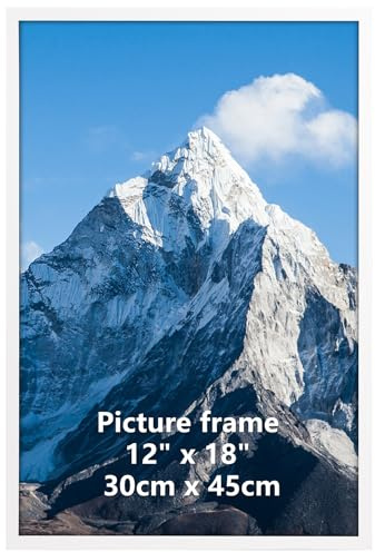 Giftgarden bildram 30 x 45 cm, enkel ram, vit fotoram