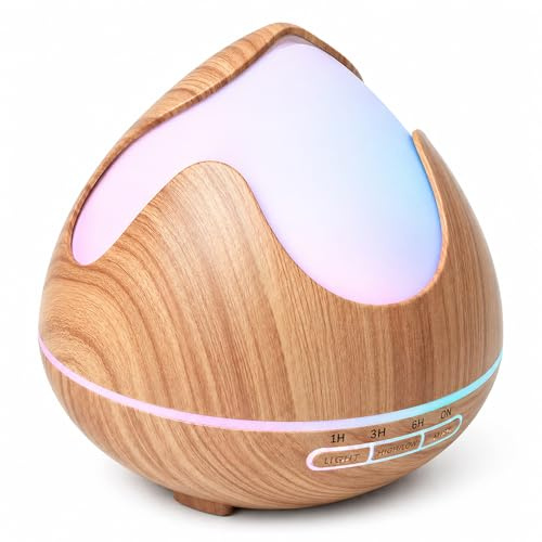 JRXH Aroma Diffuser für Ätherische Öle,Diffusor für Duftöle | 500ml, 4 Timer Einstellung, Automatische Abschaltung bei Wassermangel