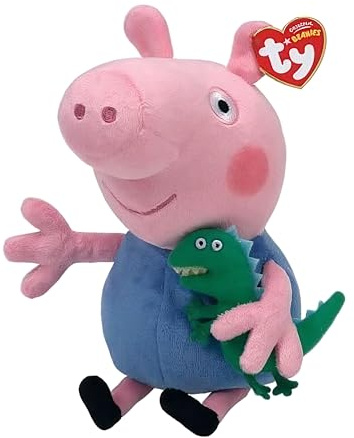 TY George Pig Weiches Kuscheltier | 10 Gefüllter Teddybär für Kinder, Babyspielzeug, Kuscheliges Sammlerstück | Offizielles Peppa Pig Merchandise | Hochwertiges Kuscheltier für Mädchen und Jungen
