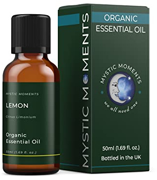 Mystic Moments | Olio Essenziale Biologico di Limone | 50ml | Features sharp dona a diffusori, miscele di oli e formulazioni profumate un aroma organic lemon - organic lemon.