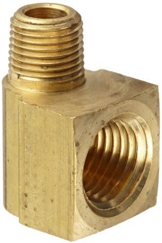 Eaton Weatherhead 3400X4X2 Brass CA360 Fitting, 90 Degree Elbow, 1/4 NPT Female x 1/8 NPT Male