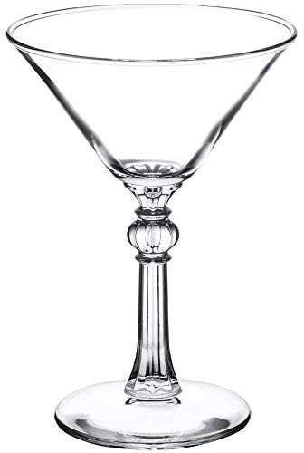 Set of 6 Libbey 8876 Art Deco 6 oz Martini Glass w/Signature Party Picks