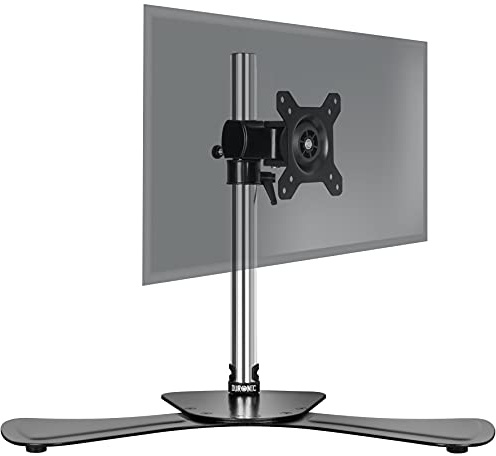 Duronic DM751 Monitorhalterung, Stahl-Standfuß für Monitor bis 24 Zoll | Für Bildschirm bis 8 kg geeignet, Neigungswinkel (-) 15°, LCD OLED Display um 360° drehbar, Höhenverstellbar