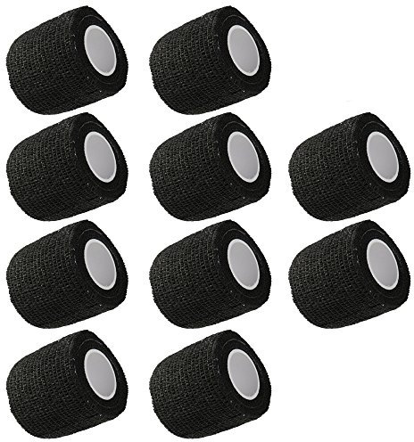 Mintice 10 Stück Schwarz Selbsthaftende Bandagen Fingerpflaster Fingerverband Wundverband selbstklebend wasserfest 4.5mx7.5cm
