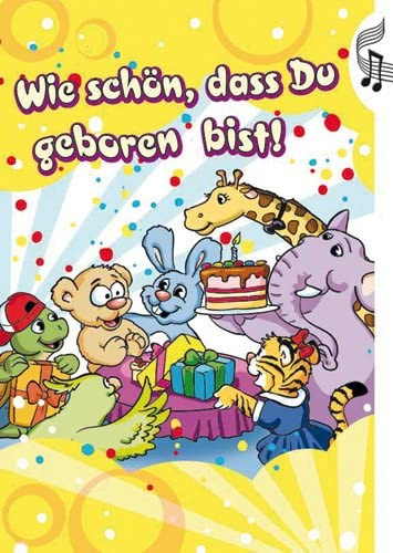 Grußkarte A5 +++ MIT MUSIK von modern times +++ WIE SCHÖN, DASS DU GEBOREN BIST - OHRWURM +++ BENTINO