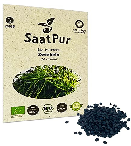 Zwiebel BIO Keimsprossen von SaatPur - Keimsaat für die Sprossenzucht zuhause - 15g