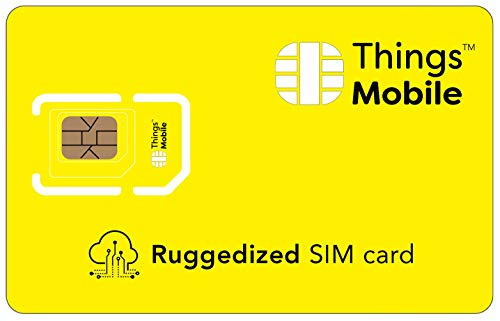 RUGGEDIZED/ROBUSTE SIM-Karte für IOT und M2M - Things Mobile - mit weltweiter Netzabdeckung und Mehrfachanbieternetz GSM/2G/3G/4G. Ohne Fixkosten UNT ohne Verfallsdatum. 10 € Guthaben inklusive