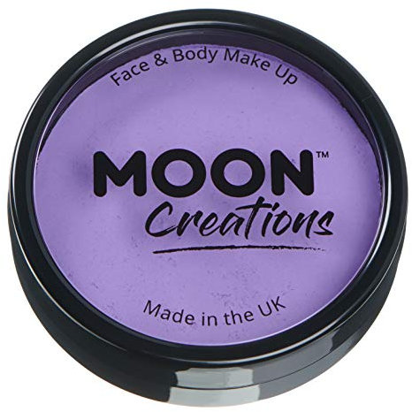Moon Creations Pro Gesichts- und Körper-Make-up, professionelle Farbfarben-Kuchentöpfe für Gesichtsfarbe, Kostüme, Feste, Halloween für Kinder, Erwachsene (Flieder, 36 g)