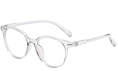 Luo-401XX Unisex runder Brillenrahmen, transparenter Brillenschutz, klare Gläser, Brillenrahmen