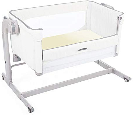 Giovanni Dolcinotti Baby Collection | Set 2 Lenzuola con Angoli Culla Compatibile Chicco Next2Me 50x83 cm - 100% Raso Cotone, Made in Italy (Bianco/Panna)