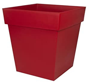 EDA Pot Carre Toscane - 50 cm - 87 L - Rouge