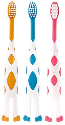 Childrens Toddler Toothbrushes Soft Bristles Kids Manual Toothbrush for Boys Girls Kids 2-5 Years 3 Pack