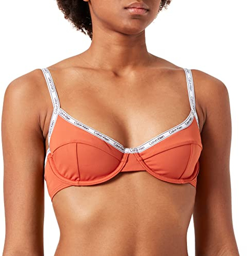 Calvin Klein Balconette-UW, Parte Superiore del Bikini Donna, Ginger Biscuit, 34C