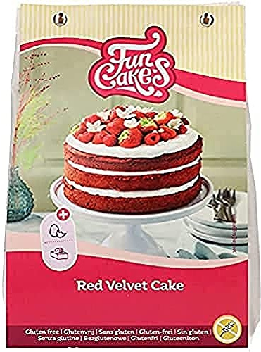 FunCakes Mix für Red Velvet Cake Backmischung, glutenfrei, 400 g | Rote-Samt Kuchenmischung, Einfach zu verwenden, Weichen und luftigen Samtrottöte Torte und feinem Schokoladengeschmack