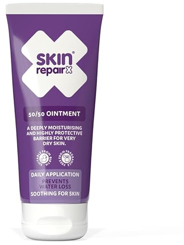 SkinRepairX 50/50 Ointment 100ml | Emollient for Dry Skin, Eczema & Psoriasis | Steroid Free | Vegan | Fragrance Free | Suitable from Birth
