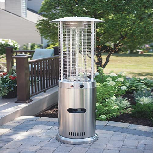 Chauffage De Patio Extérieur en Acier Inoxydable, Chauffage Vertical De Paysage De Qualité Supérieure, Chauffage Au Gaz Propane Liquéfié, Adapté À La Maison/Au Commerce