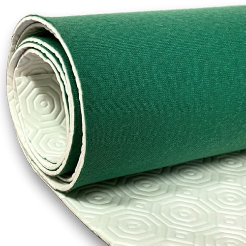 acquaverde | Mollettone Copritavolo, Panno in Feltro Verde Antimacchia e Base in PVC Bianco Antiscivolo e Antiurto, cm 140x220, Tovaglia Protettiva per Tavolo Rettangolare e da Gioco – MADE IN ITALY