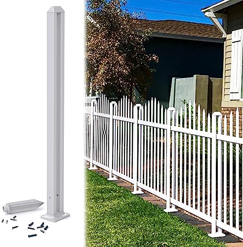 E&K 32 H Vinyl White Picket Fence Post