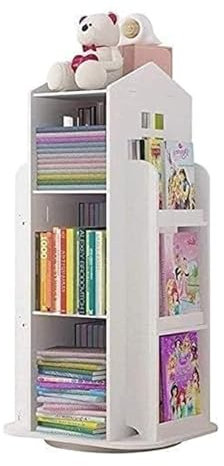 BKEKM Mehrschichtige Bücherregale, Holz-Bücherregal, weißes Bücherregal für Kinder, stehendes Bücherregal, Aufbewahrungsregal, bodenstehendes Bücherregal