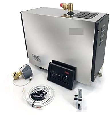 Sauna Steam Generador de vapor autodrenante comercial Sistema de ducha Generador de vapor Ducha Sauna Baño Hogar Baño de vapor Generador de spa con control impermeable y drenaje automático Portátil