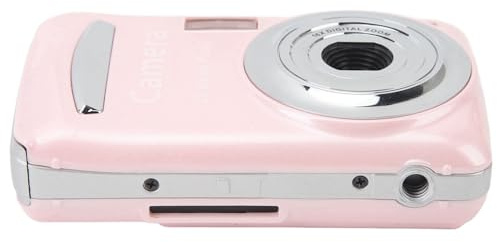 CCD Digitalkamera, 16X Digital Zoom 1080P 16MP HD Digitalkamera, Autofokus Multiaxlig Stabilisering, Vloggningskamera för Studenter Barn Nybörjare (Roseate)