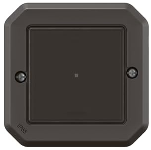 LEGRAND, Plexo New Connected-Feuchtraum-Lichtschalter, Smart-Home, Aufputz-Schalter, mit Neutralleiter, 150W, LED-kompatibel, Home+Control-App, IP55 - IK07 wasser- & stoßfest, Anthrazit, 069896L