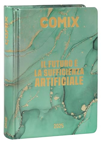COMIX - 16 månaders dagbok, skoldagbok 2024-2025, för pojkar och flickor, med hårt fodral, perfekt för gymnasiet, 13 x 17,8 cm, grön