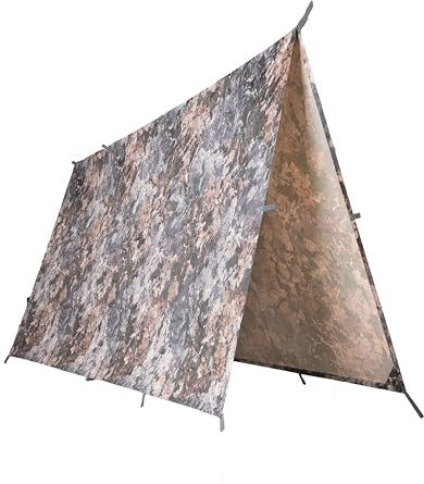 Mil-Tec Tarp PE Ripstop 3 x 3 m • Camping tältpresenning med 19 fästslingor • Universellt användbar utomhuspresenning • Som regnskydd, tältset, solsegel, underlag • WASP I Z1B